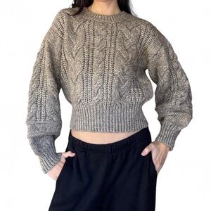 Revolve Tularosa Chunky Knit Cable Sweater - Brown